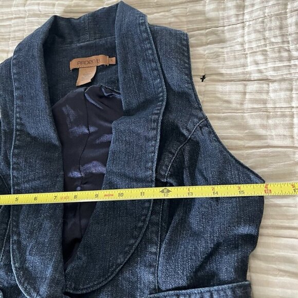 Arden B Vintage Y2K Denim Vest Sz S Cropped Form Fitting Preppy Grunge Western - Picture 6 of 8